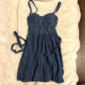 COPY - Abercrombie and Fitch babydoll denim mini dress